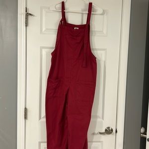 Lucy & Yak maroon overalls